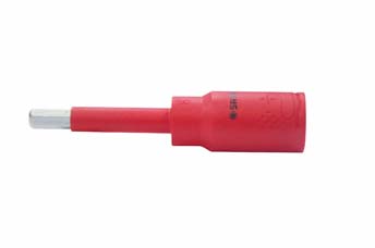 世達(dá)工具24404  12.5mm注塑型VDE絕緣六角旋具套筒4*12...